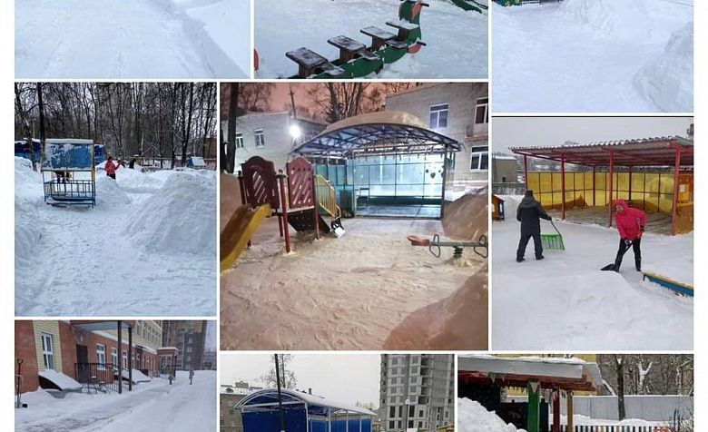 После обильного снегопада Общественная палата г.о.Королев провела  мониторинг территорий образовательных учреждений города на предмет своевременной уборки снега