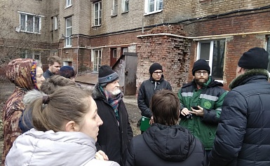 участие во встрече инициативной группы дома №12 по ул. Первомайская (где 23 ноября произошел пожар)