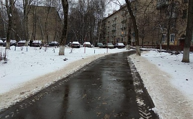 Общественный мониторинг расчистки пешеходных зон после ночного снегопада